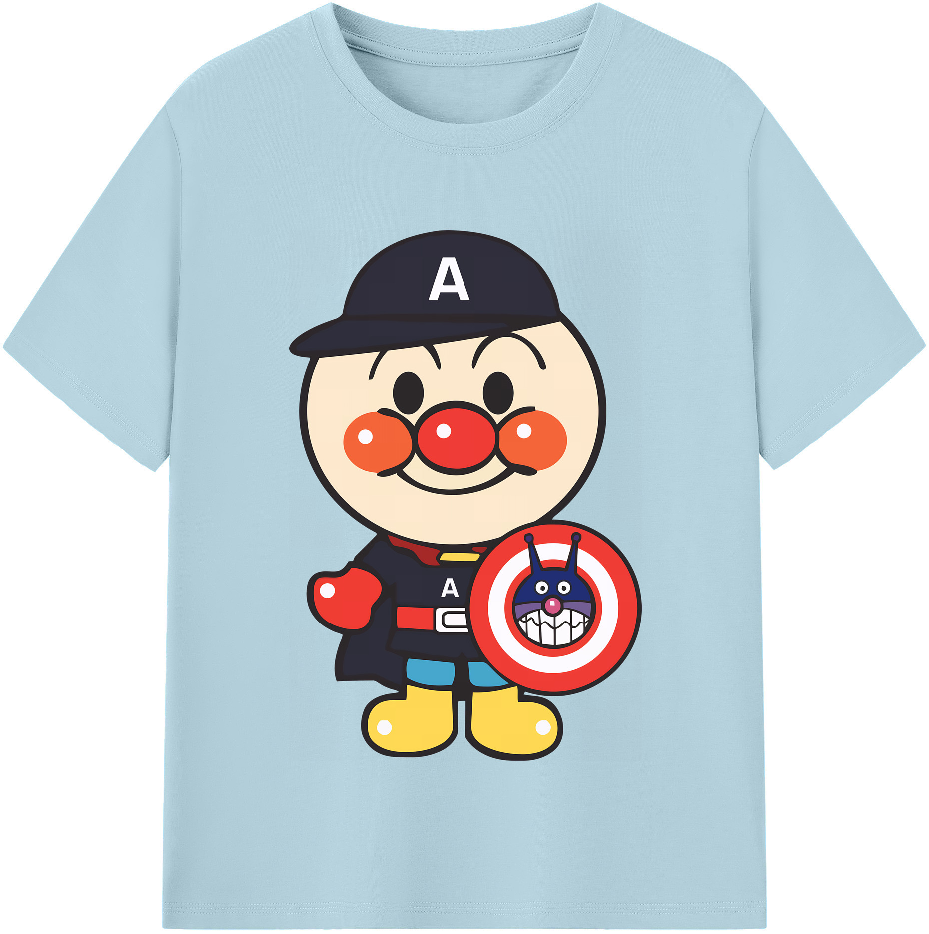 （画像用） アンパンマン Anpanman 綿100％半袖Tシャツ（フロントプリント）
